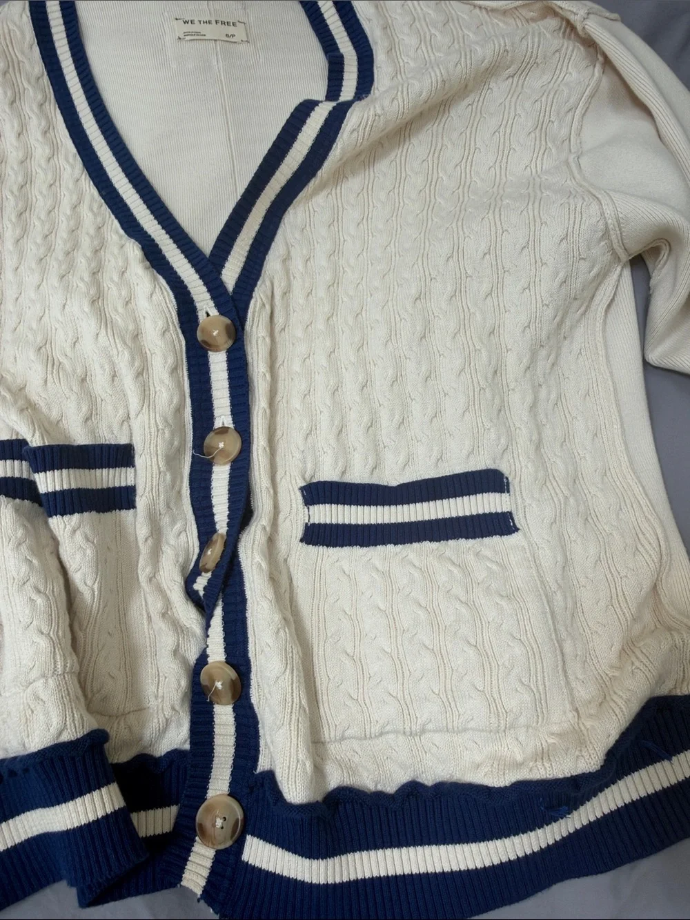 Free People white cable